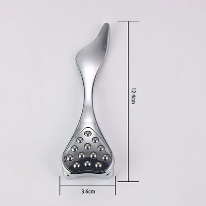 Stainless Steel Gua Sha and Facial Roller Set