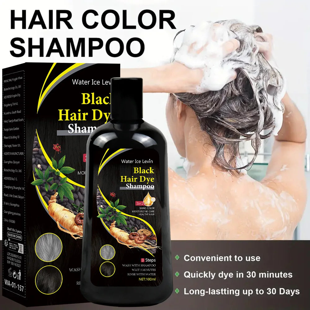 Organic Black Hair Dye Shampoo