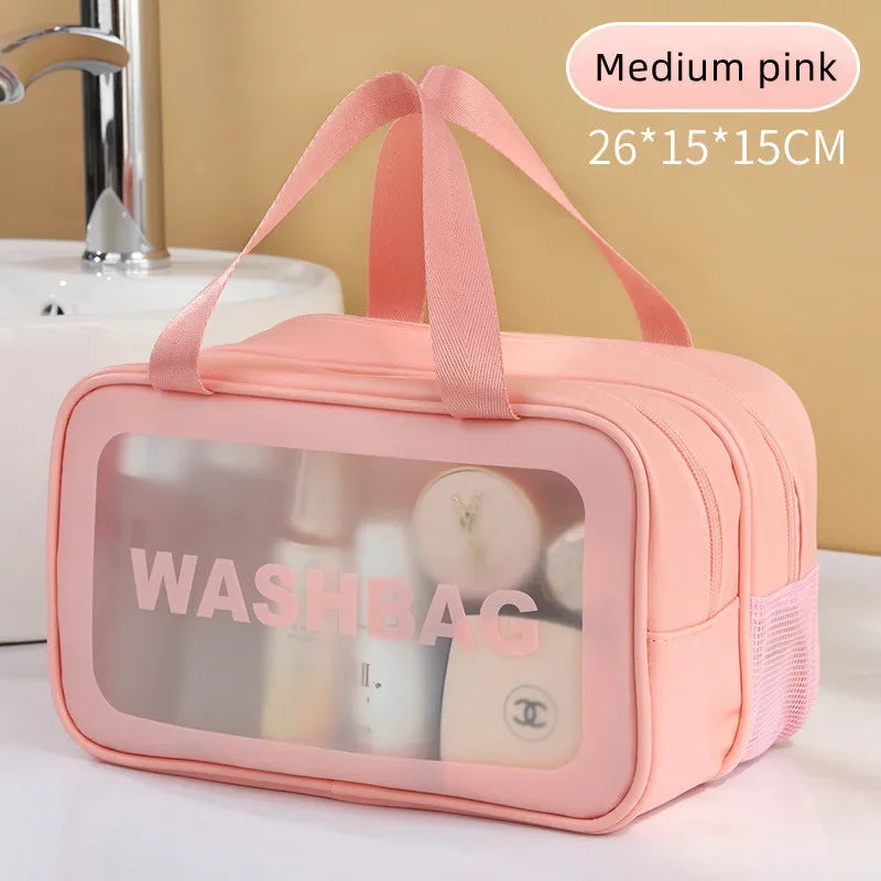 Double Transparent PU Makeup Bag