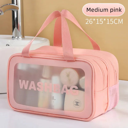 Double Transparent PU Makeup Bag