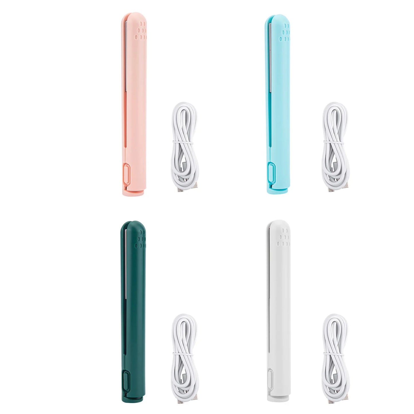 Mini 2-in-1 USB Ceramic Hair Straightener and Curling Iron