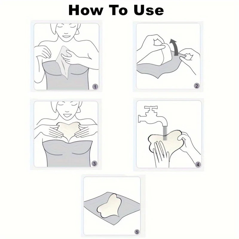 Reusable Silicone Chest Wrinkle Patches