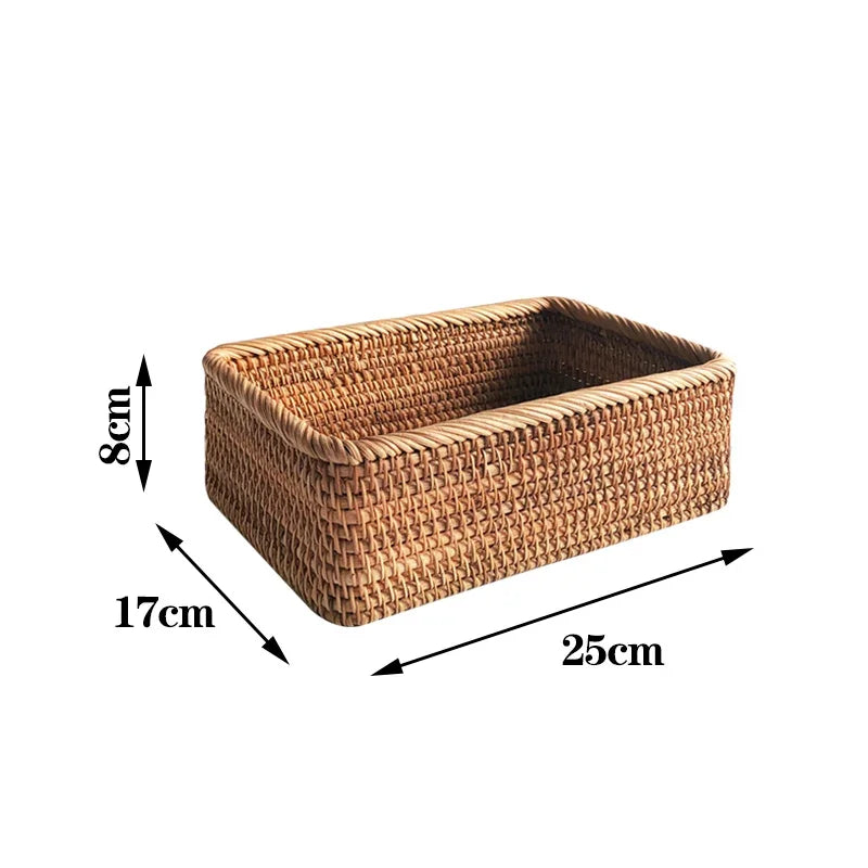 Handwoven Rattan Wicker Basket