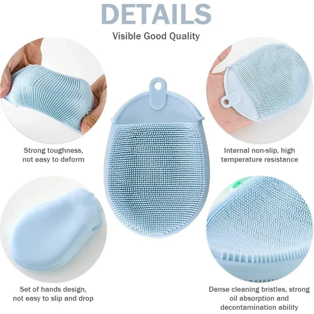 Silicone Exfoliating Bath Brush Towel