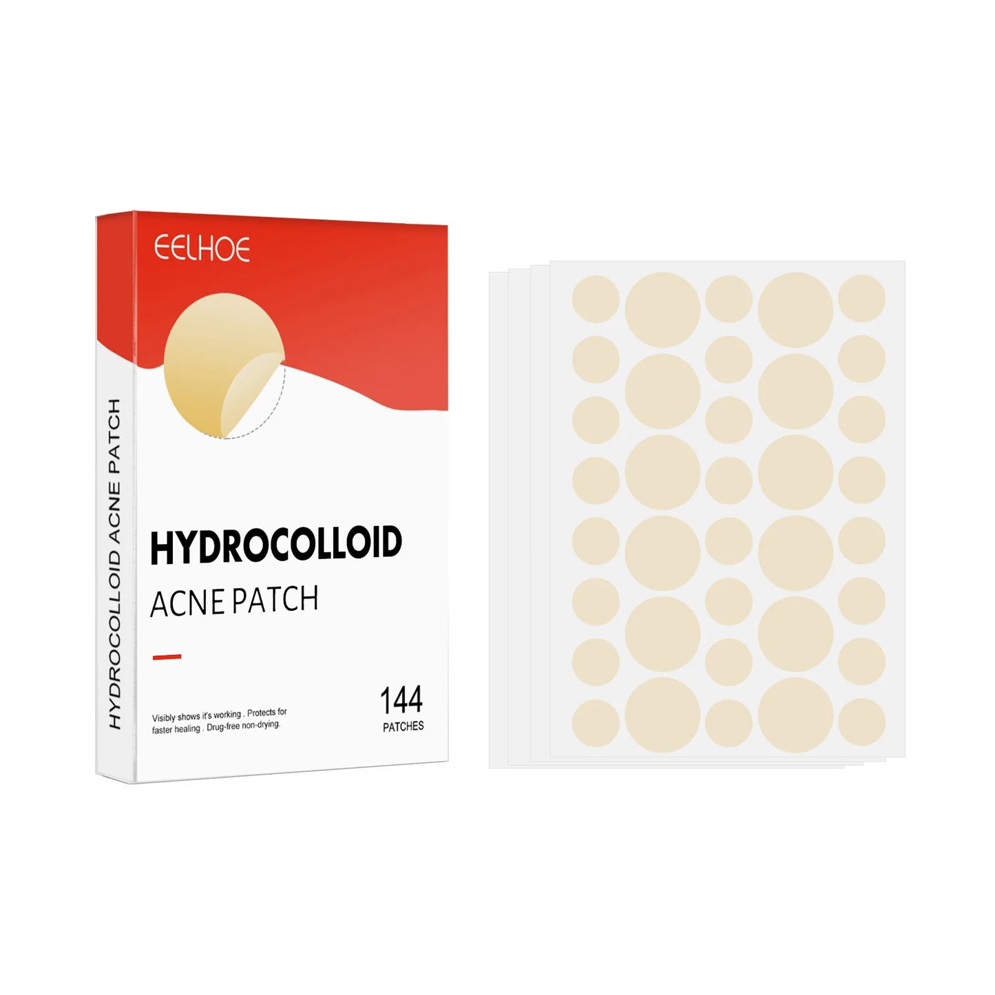 Invisible Hydrocolloid Acne Patches in Two Sizes