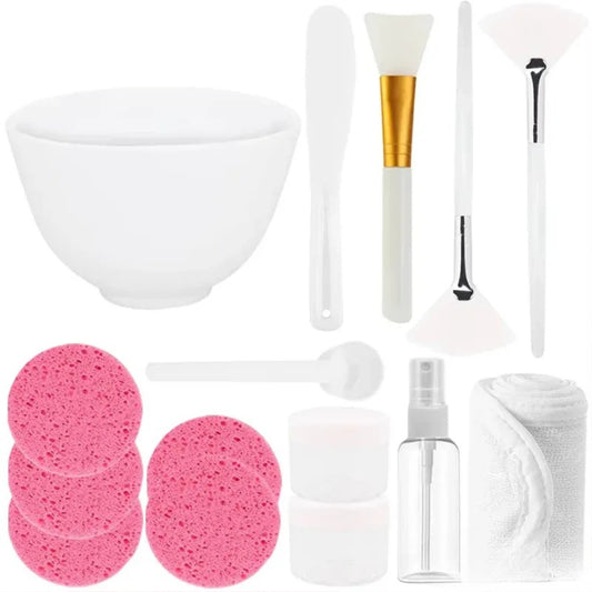 15PCS Silicone Facial Mask Mixing & Application Set