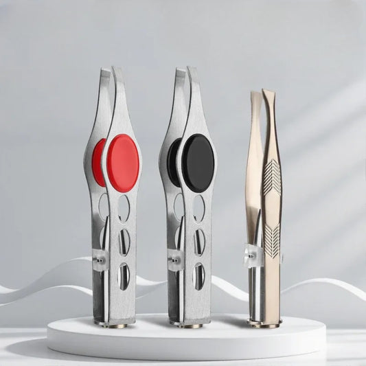 LED Stainless Steel Eyebrow Tweezer