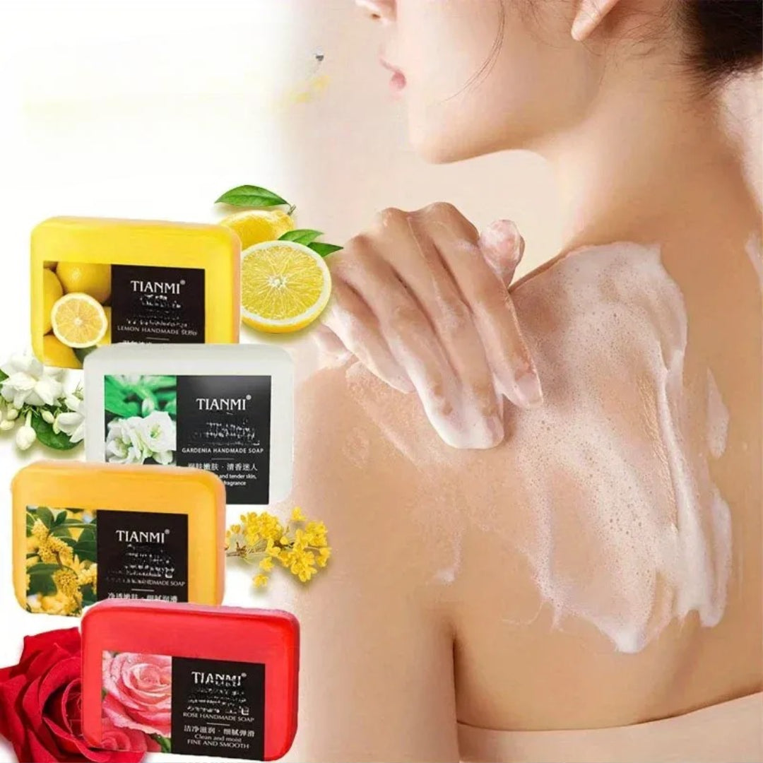 4-Piece Fruit and Floral Shower Bar Set